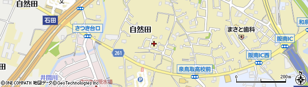 大阪府阪南市自然田703周辺の地図
