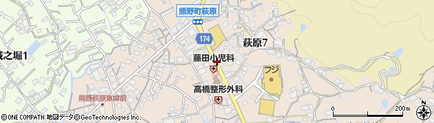 熊野消防署前周辺の地図