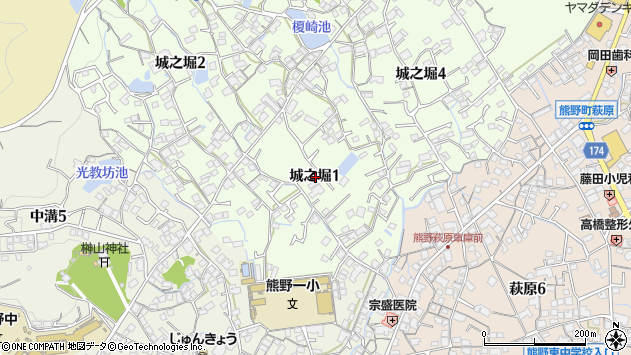 〒731-4215 広島県安芸郡熊野町城之堀の地図