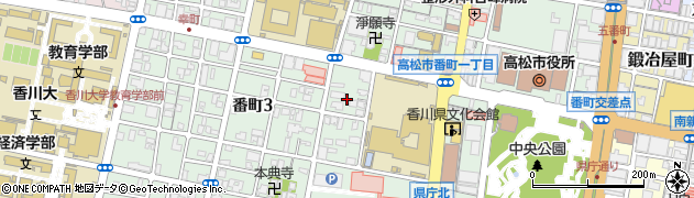 香川県高松市番町周辺の地図