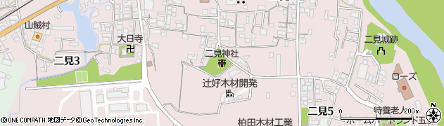 二見神社周辺の地図