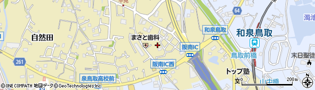 大阪府阪南市自然田822周辺の地図