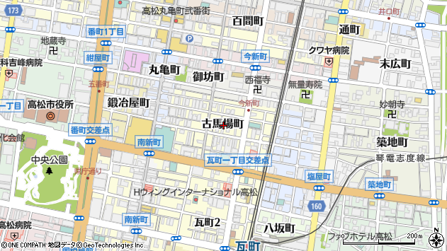 〒760-0045 香川県高松市古馬場町の地図