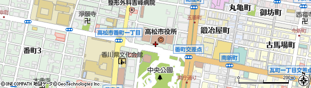 香川県高松市番町1丁目周辺の地図