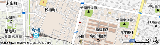香川県高松市松福町周辺の地図