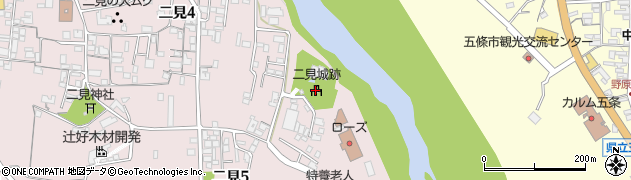 二見城跡周辺の地図
