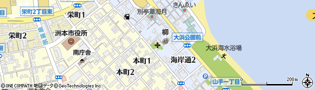 洲本神社周辺の地図