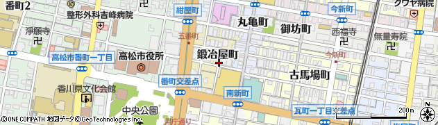 三ツ矢亭 鍛冶屋町店周辺の地図