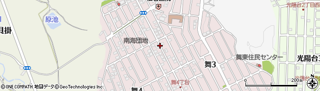 大阪府阪南市舞周辺の地図