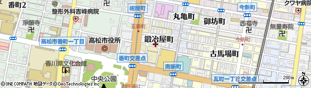 香川県高松市鍛冶屋町周辺の地図
