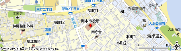 兵庫県洲本市周辺の地図