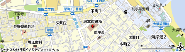 洲本市役所本庁舎　総務部消防防災課周辺の地図