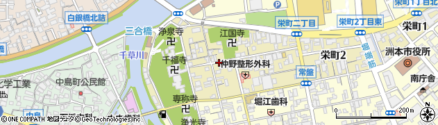 兵庫県洲本市栄町周辺の地図