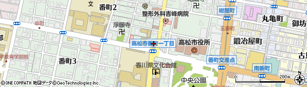 高松番町郵便局周辺の地図