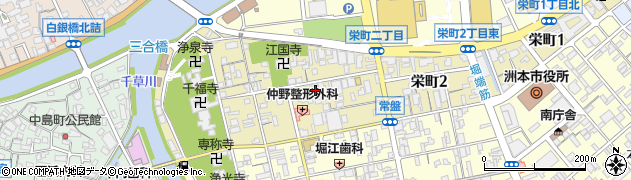兵庫県洲本市栄町3丁目周辺の地図