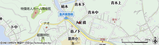 広島県尾道市因島重井町大正橋周辺の地図
