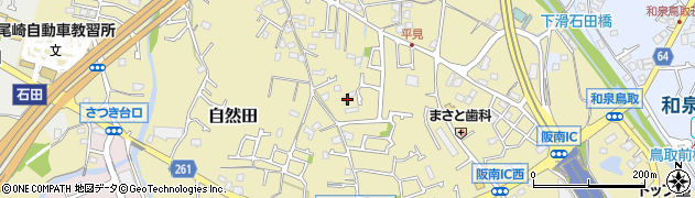 大阪府阪南市自然田736周辺の地図