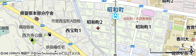 香川県高松市昭和町2丁目周辺の地図