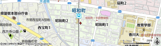 香川県高松市昭和町周辺の地図