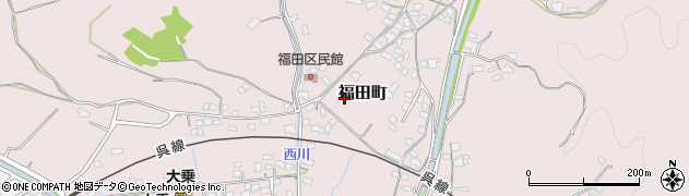 広島県竹原市福田町周辺の地図