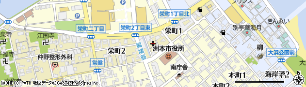 兵庫県洲本市栄町1丁目周辺の地図