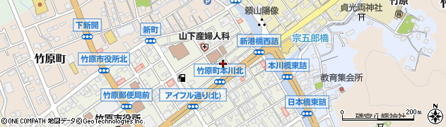 竹原市役所　社会福祉協議会周辺の地図