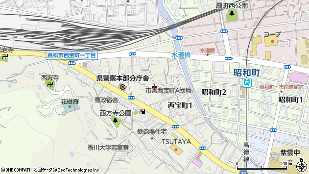 〒760-0004 香川県高松市西宝町の地図