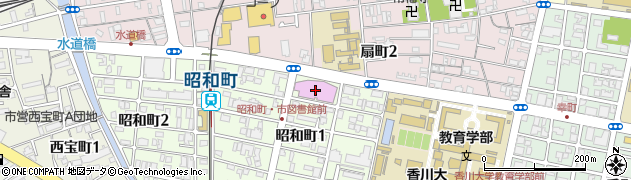 高松市役所　創造都市推進局菊池寛記念館周辺の地図