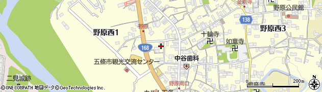 奈良県五條市野原西周辺の地図