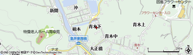 広島県尾道市因島重井町（青木下）周辺の地図