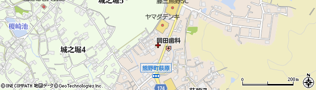 セブンイレブン熊野町萩原８丁目店周辺の地図