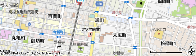 香川県高松市通町4周辺の地図