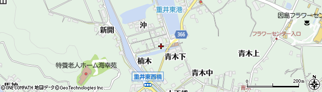 広島県尾道市因島重井町東浜周辺の地図