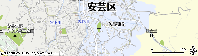 矢野東公園周辺の地図