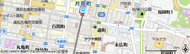 香川県高松市通町2周辺の地図