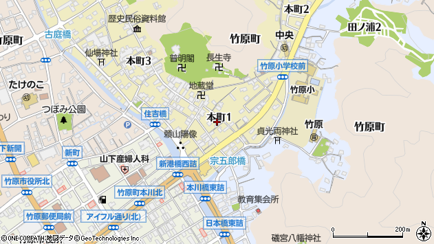 〒725-0022 広島県竹原市本町の地図