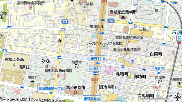 〒760-0026 香川県高松市磨屋町の地図