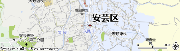 矢野町祇園周辺の地図