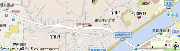 洲本警察署宇山交番周辺の地図
