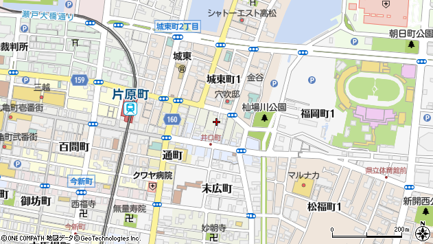 〒760-0037 香川県高松市東浜町の地図