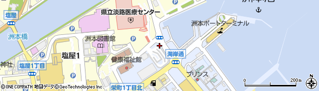 兵庫県洲本市港周辺の地図