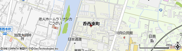香川県高松市香西東町周辺の地図