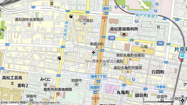 〒760-0024 香川県高松市兵庫町の地図