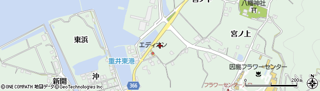 広島県尾道市因島重井町（伊浜）周辺の地図