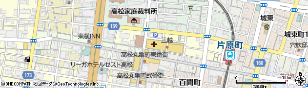 ファンケル高松三越店周辺の地図