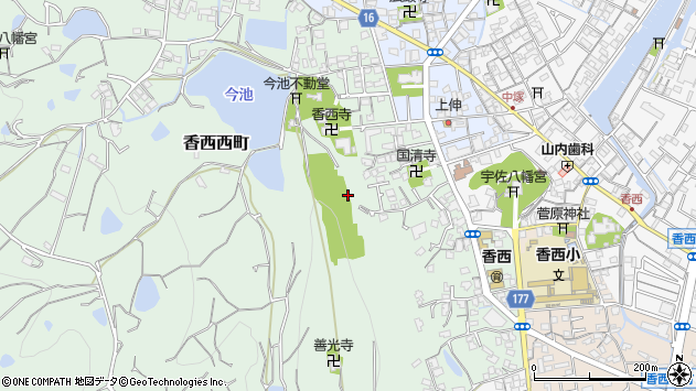 〒761-8015 香川県高松市香西西町の地図