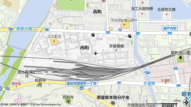〒760-0003 香川県高松市西町の地図