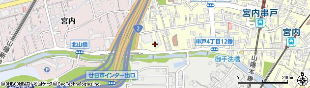 万惣　串戸店周辺の地図