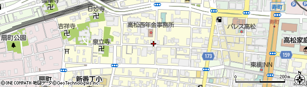 香川県高松市錦町周辺の地図