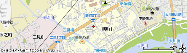 奈良県五條市新町周辺の地図